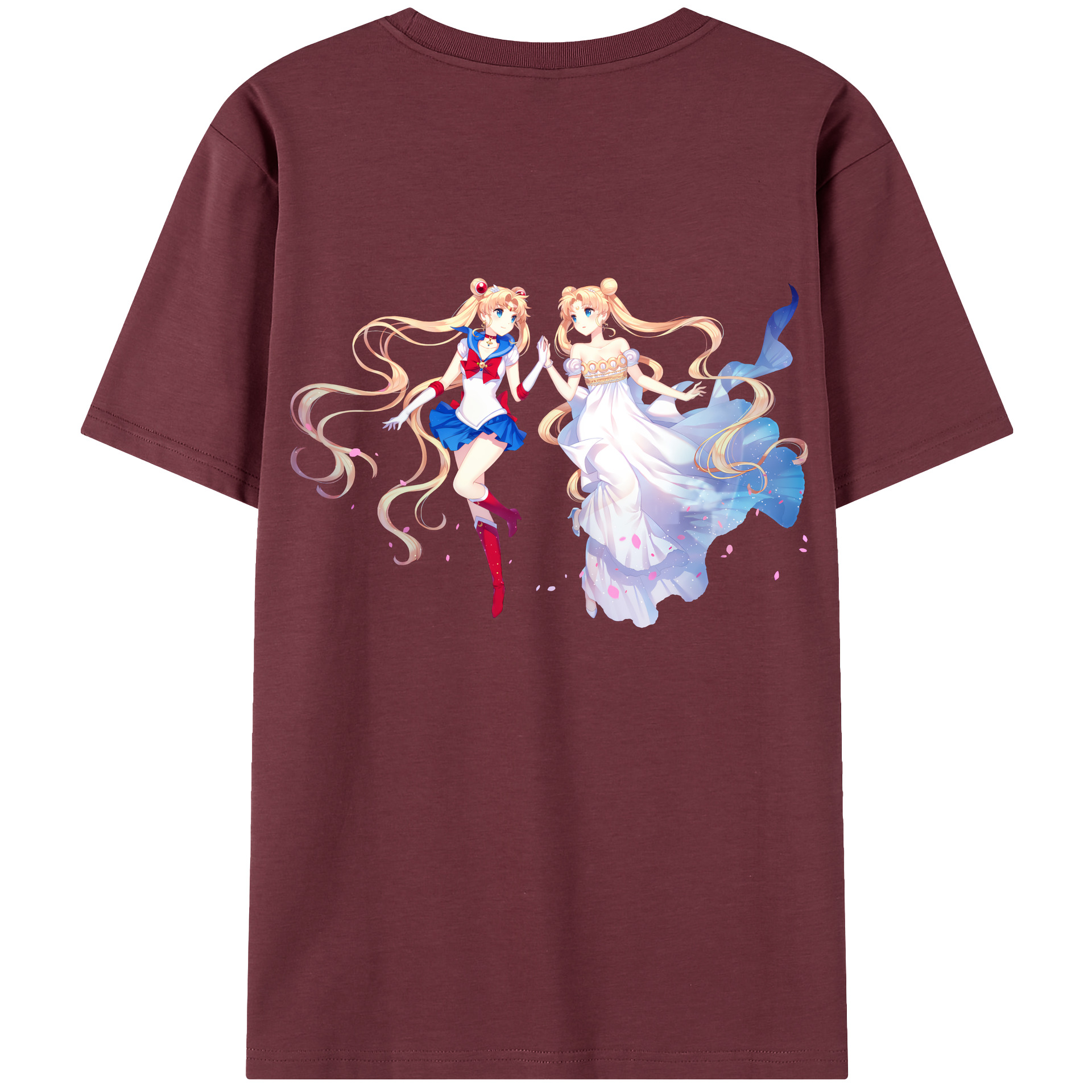 （画像用） 美少女戦士セーラームーン 月野 うさぎ つきの うさぎ Sailor Moon Tsukino Usagi 綿100％半袖Tシャツ（背面プリント）